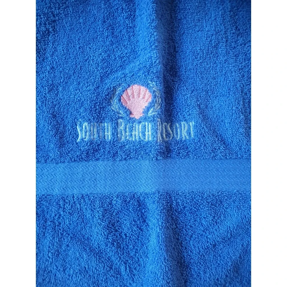 South Beach Resort Myrtle Beach South Carolina Blue Beach Bath Towel Cotton